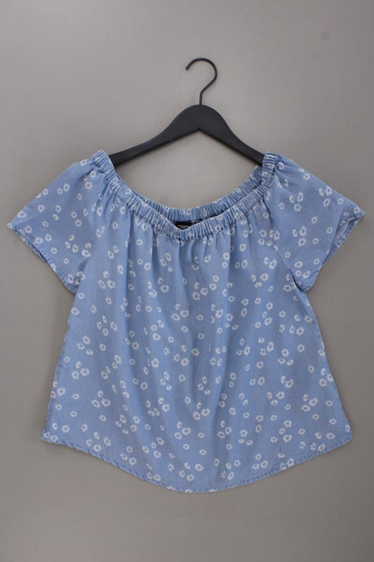 Vero Moda Carmenbluse Gr. S mit Blumenmuster neuwertig Kurzarm blau aus Lyocell