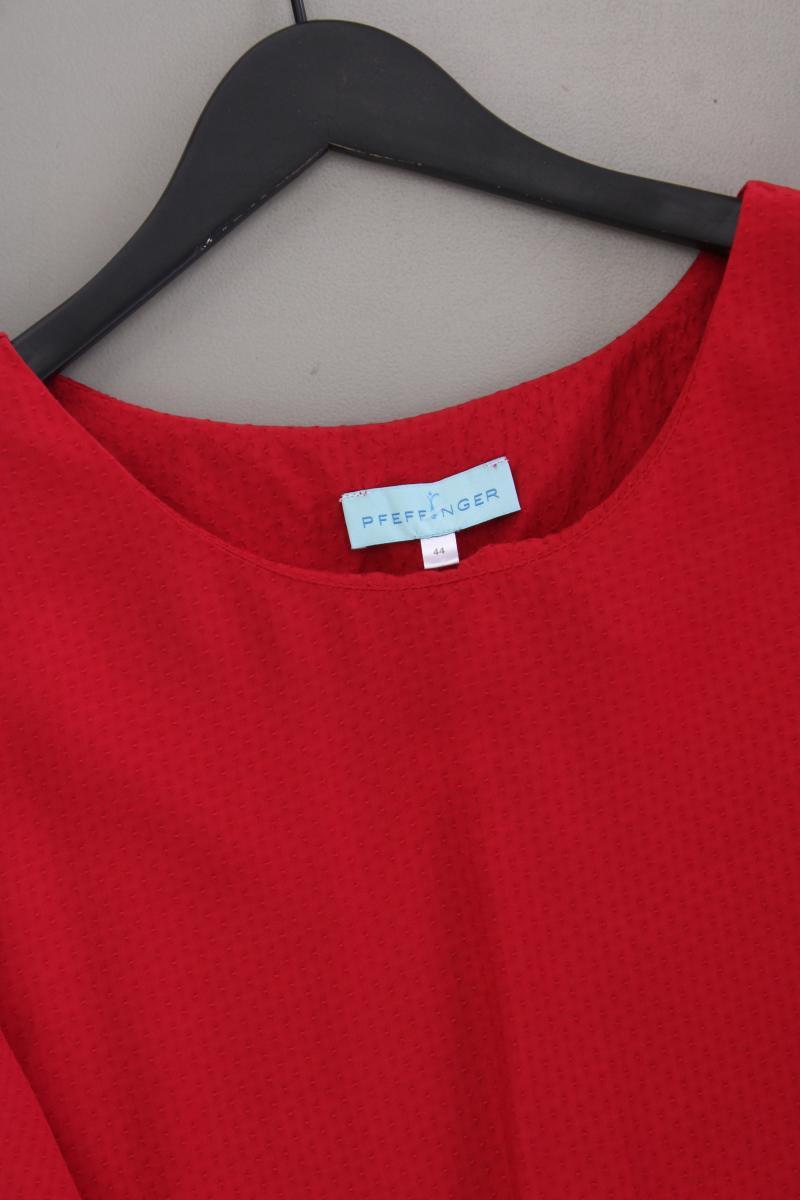 Pfeffinger Oversize-Bluse Gr. 44 neuwertig 3/4 Ärmel rot aus Viskose