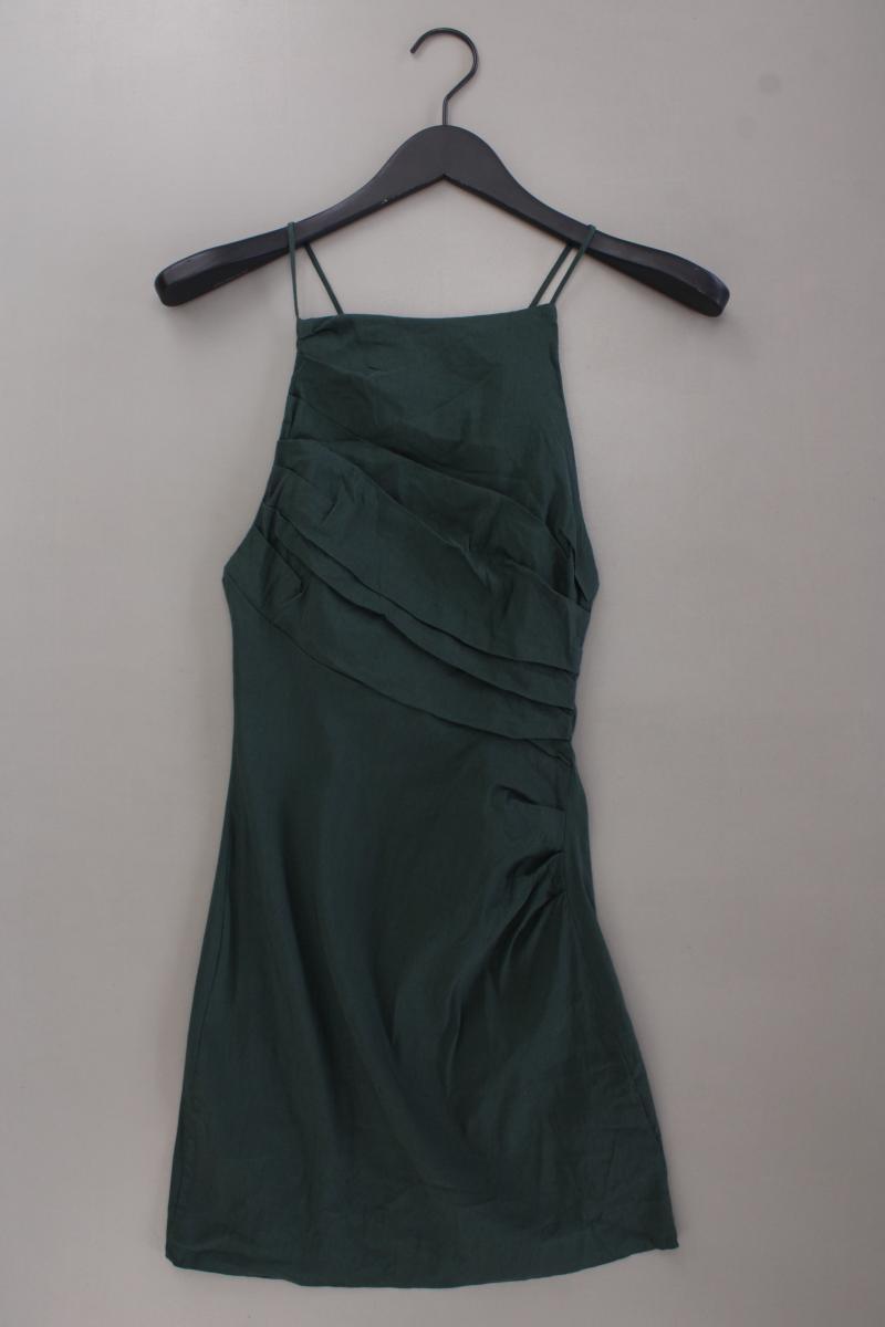 Zara Trägerkleid Gr. XS olivgrün aus Leinen