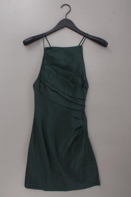Zara Trägerkleid Gr. XS olivgrün aus Leinen