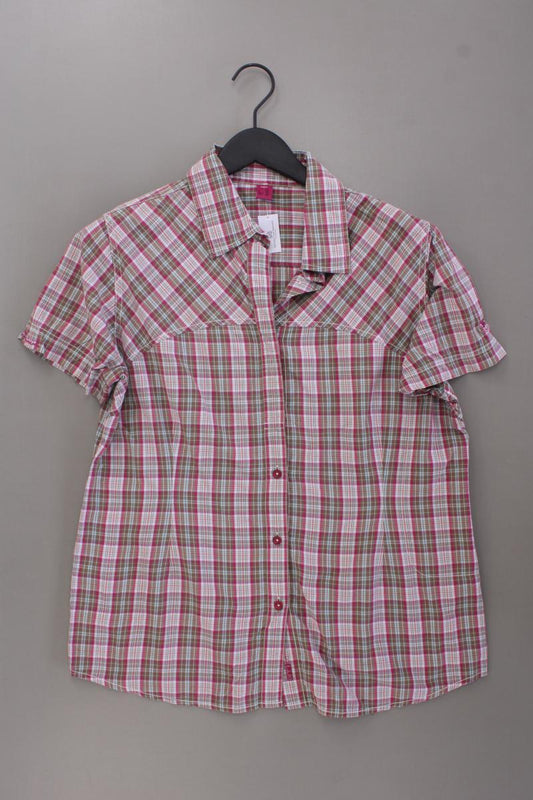 Salewa Karobluse Gr. 46 kariert Kurzarm pink aus Baumwolle