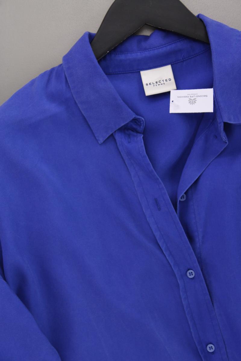Selected Femme Langarmkleid Gr. 38 blau