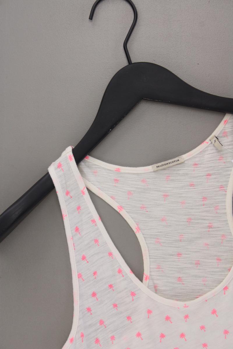 Maison Scotch Top mit Palmenmuster Gr. S creme aus Baumwolle