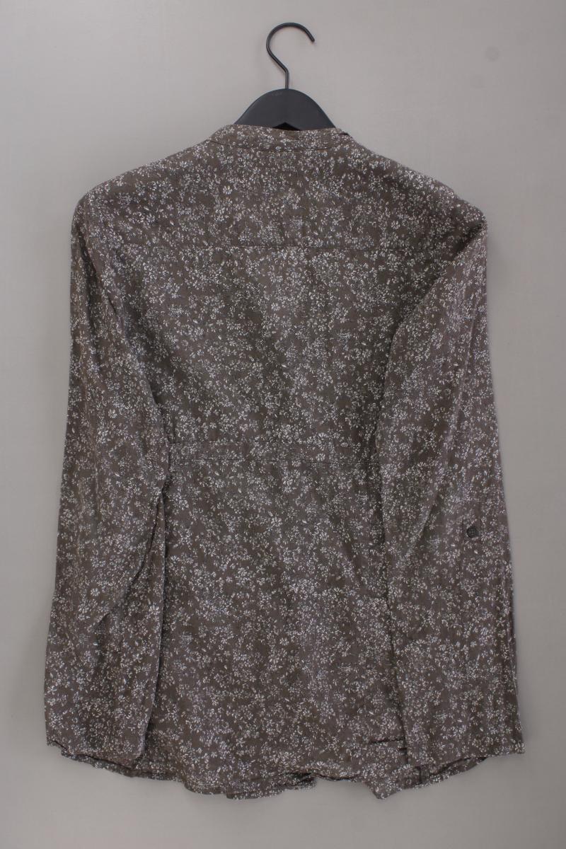 edc by Esprit Langarmbluse Gr. M mit Blumenmuster olivgrün aus Baumwolle