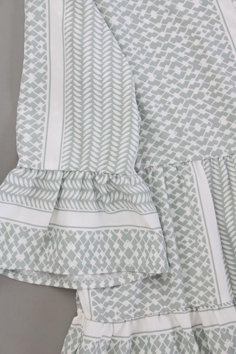 PIGALLE Midikleid Gr. L geometrisches Muster 3/4 Ärmel grün aus Polyester