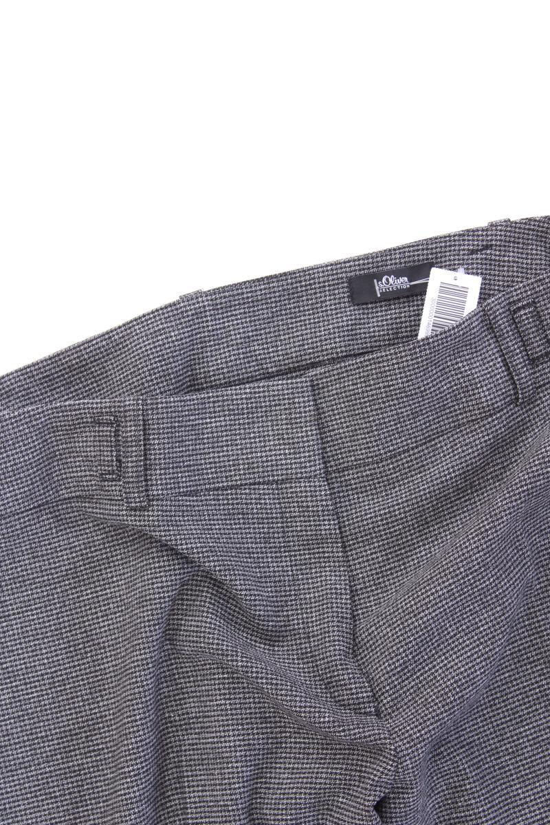 s.Oliver Selection Anzughose Gr. 36 hahnentritt grau aus Polyester