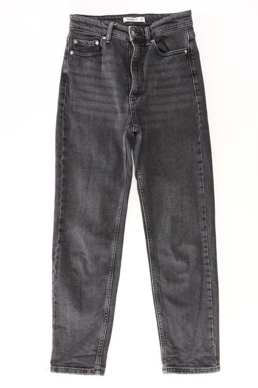 Pull&Bear Straight Jeans Gr. 36 grau aus Baumwolle