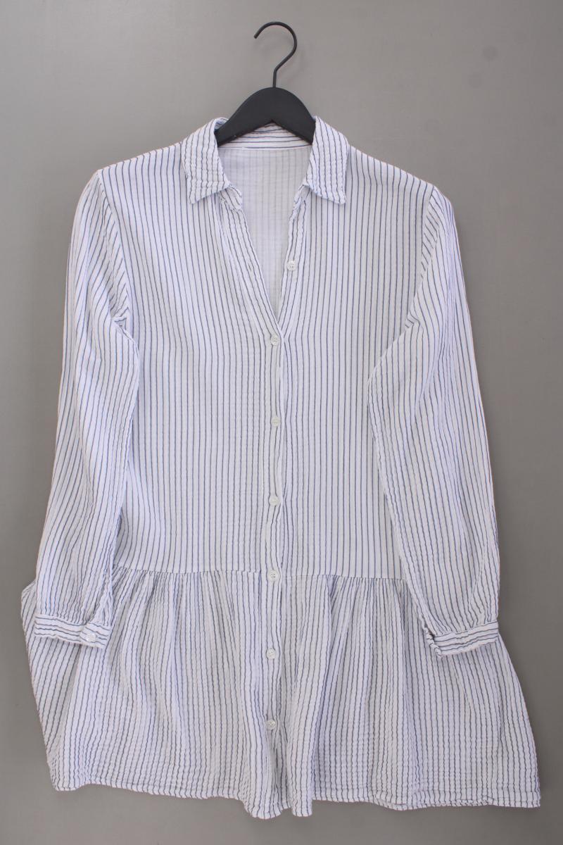 SassyClassy Langarmkleid Gr. S gestreift blau aus Baumwolle