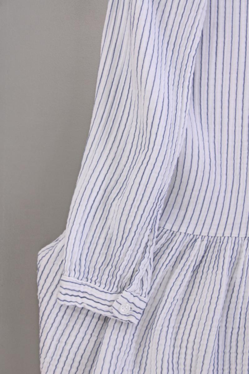 SassyClassy Langarmkleid Gr. S gestreift blau aus Baumwolle