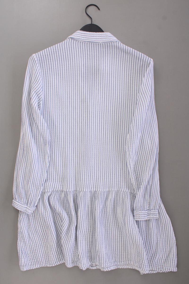 SassyClassy Langarmkleid Gr. S gestreift blau aus Baumwolle