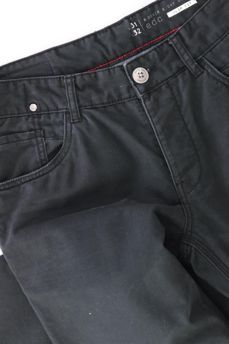 edc by Esprit Five-Pocket-Hose für Herren Gr. W31/L32 schwarz aus Baumwolle