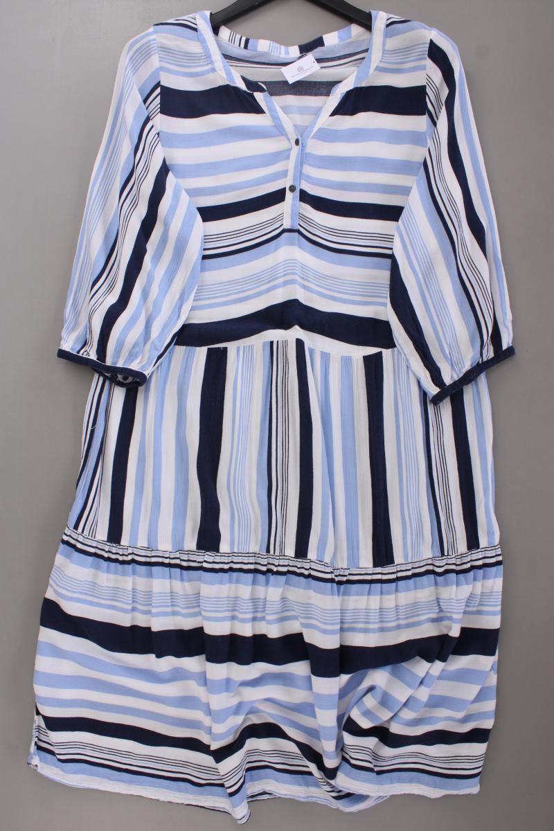 Midikleid Gr. 46 gestreift 3/4 Ärmel blau