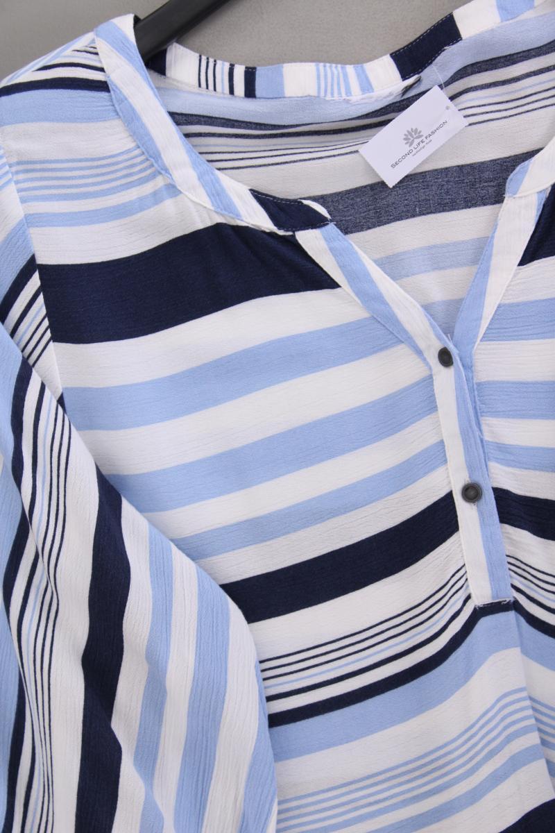 Midikleid Gr. 46 gestreift 3/4 Ärmel blau