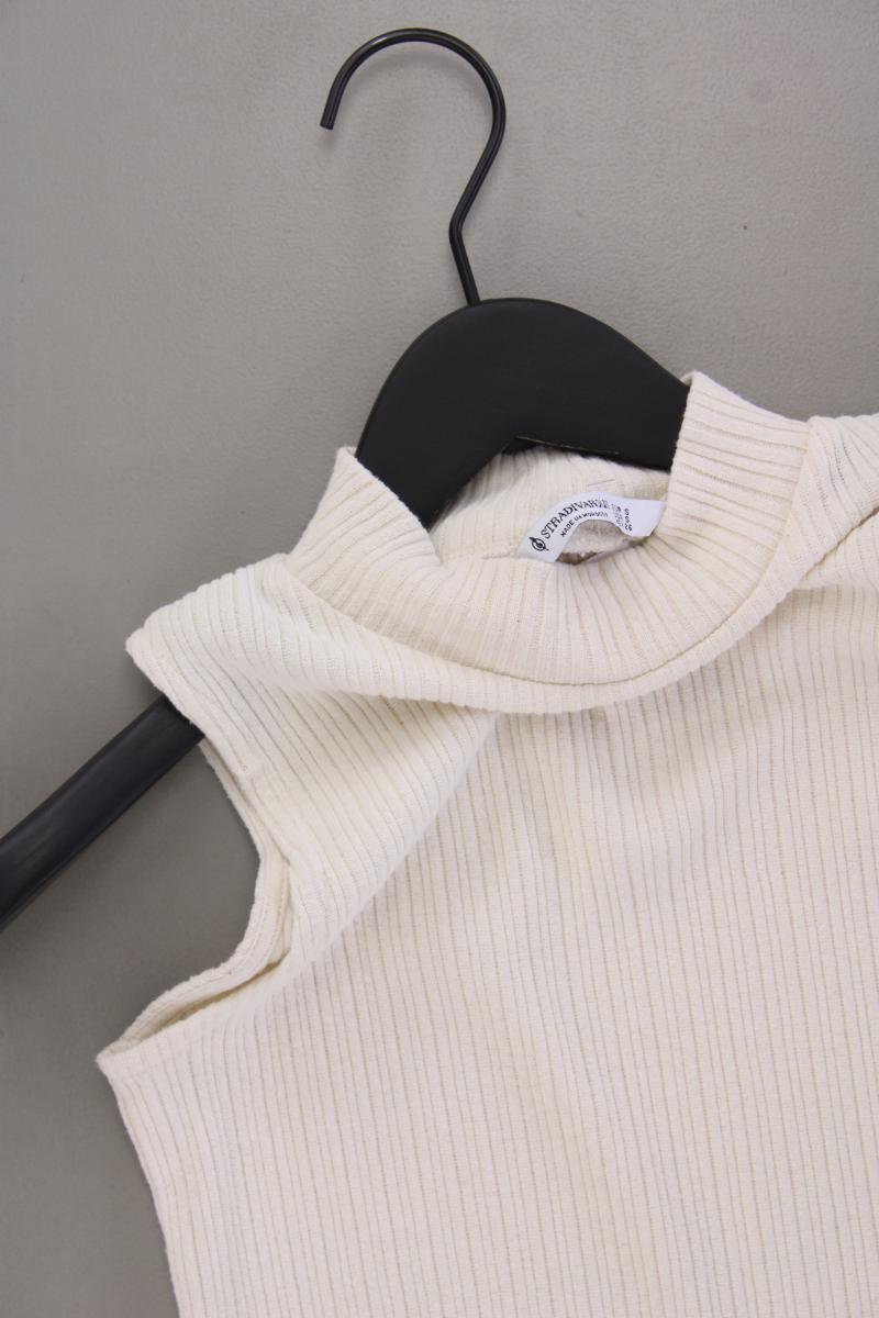 Stradivarius Strickkleid Gr. S Ärmellos creme