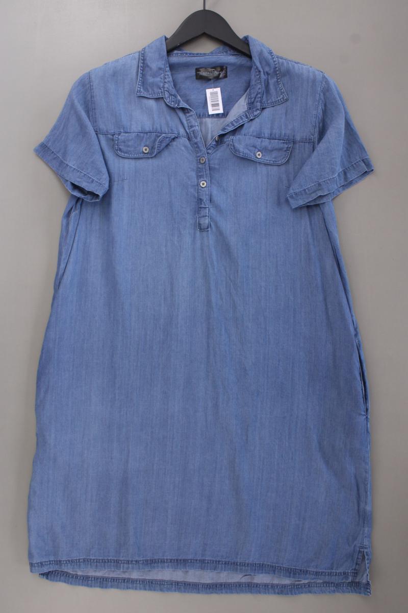 Kapalua Kleid Gr. 42 Kurzarm blau aus Lyocell