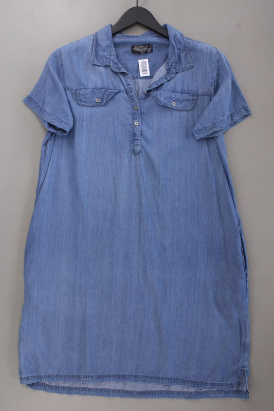 Kapalua Kleid Gr. 42 Kurzarm blau aus Lyocell