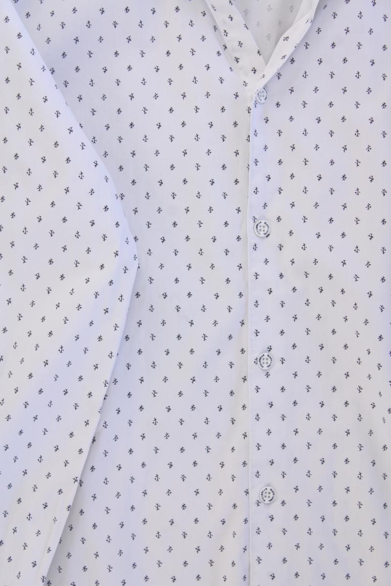 Pull&Bear Langarmhemd für Herren Gr. S weiß aus Baumwolle
