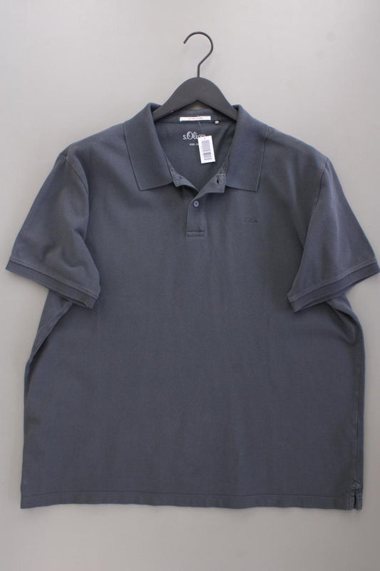 s.Oliver Poloshirt für Herren Gr. XXL Kurzarm grau aus Baumwolle