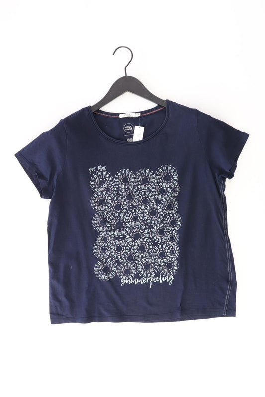 Cecil Printshirt Gr. M Kurzarm blau aus Baumwolle