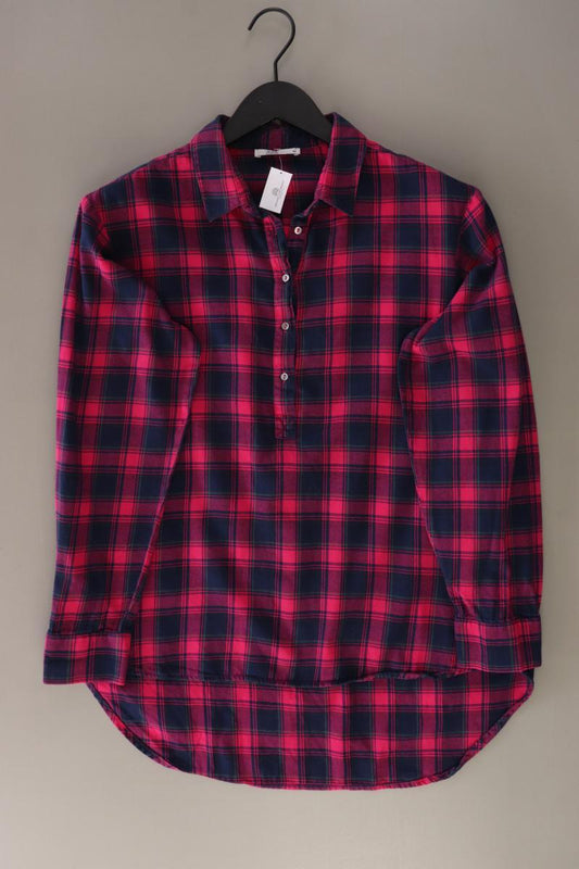 edc by Esprit Karobluse Gr. M kariert Langarm pink aus Baumwolle
