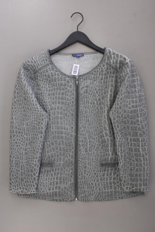 Vögele Cardigan Gr. L Langarm grau aus Baumwolle