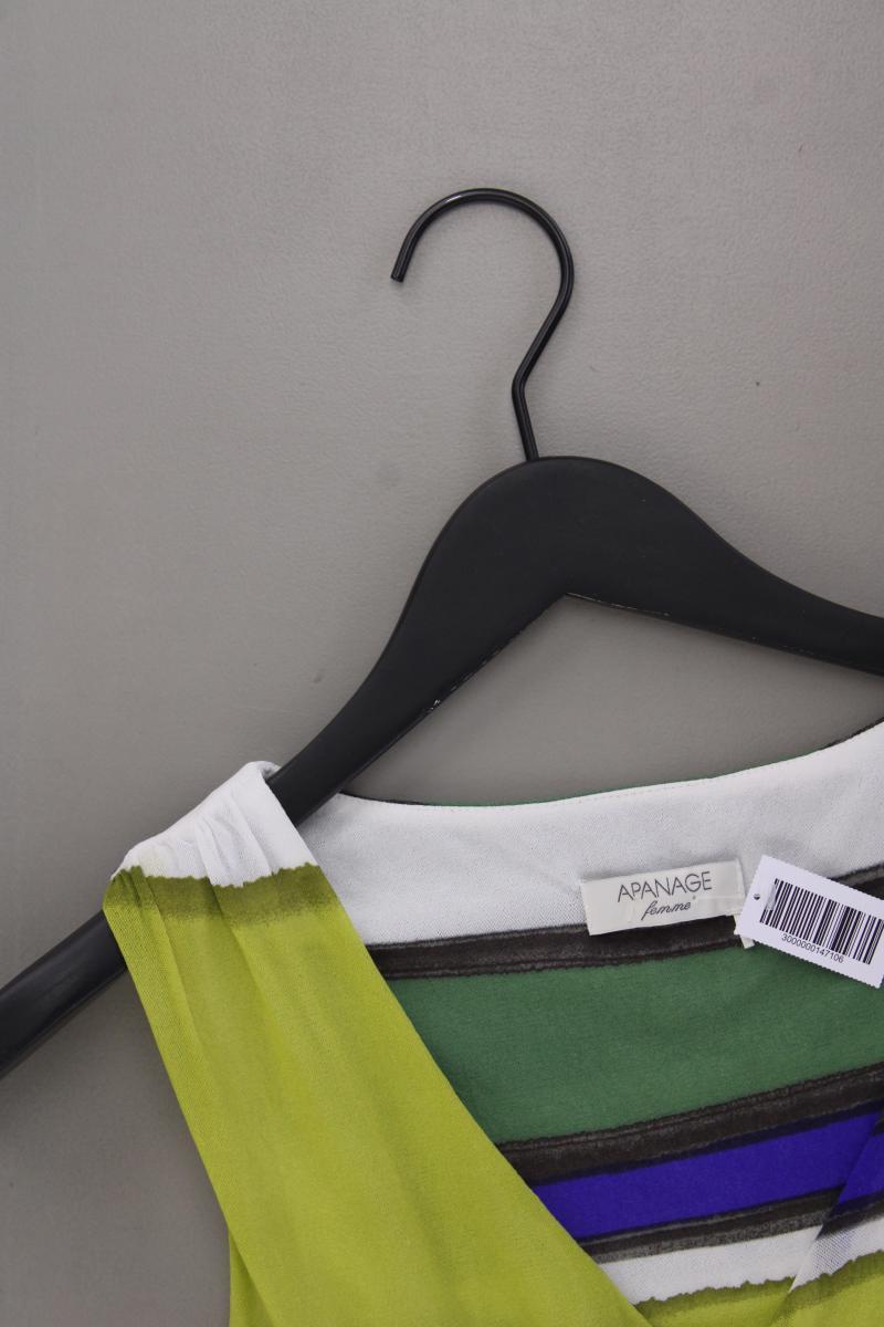 Apanage Stretchkleid Gr. 40 gestreift Ärmellos grün aus Nylon