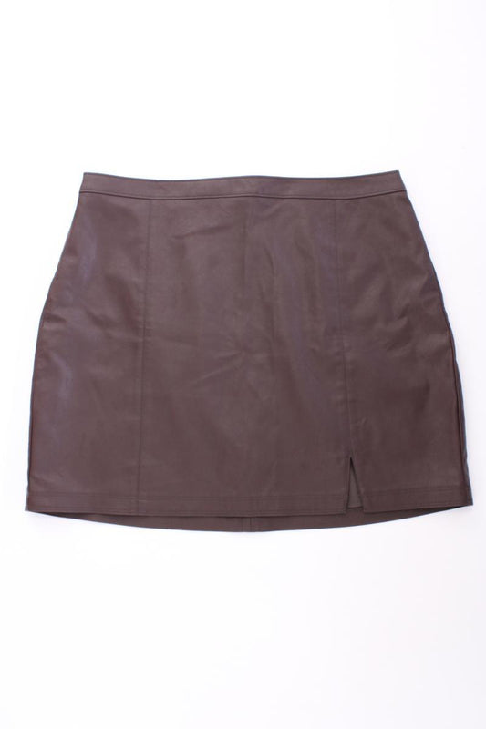 Abercrombie & Fitch Kunstlederrock Gr. XL braun