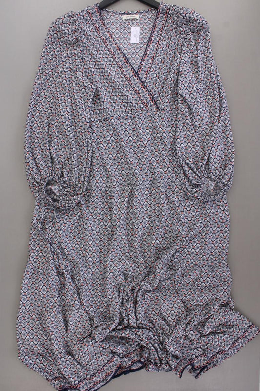 MAX STUDIO Maxikleid Gr. 44 geometrisches Muster 3/4 Ärmel blau aus Polyester