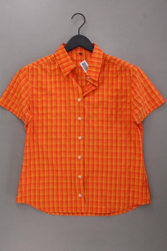 Medico Kurzarmbluse Gr. 42 kariert orange