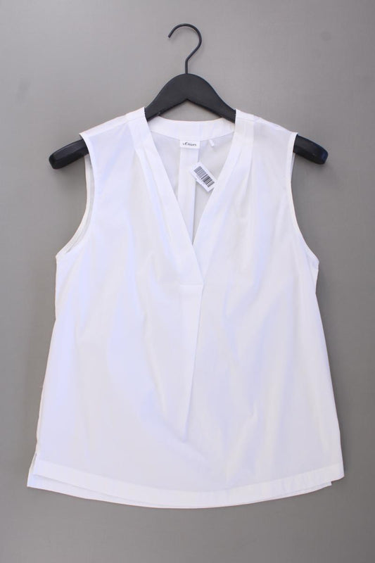 s.Oliver Ärmellose Bluse Gr. 36 weiß