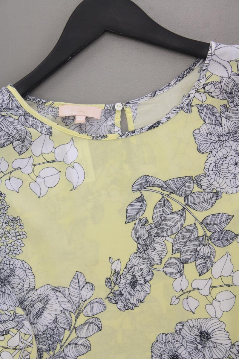 Talk About Classic Bluse Gr. 40 mit Blumenmuster 3/4 Ärmel gelb aus Viskose
