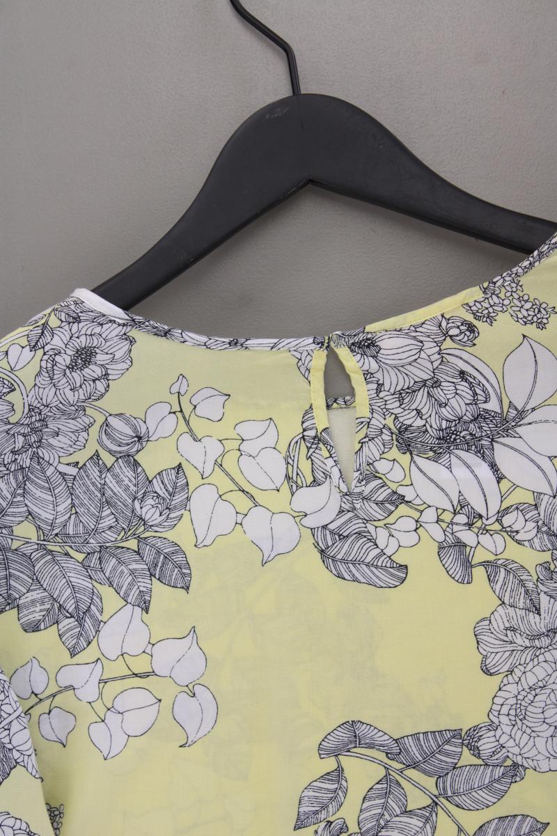 Talk About Classic Bluse Gr. 40 mit Blumenmuster 3/4 Ärmel gelb aus Viskose