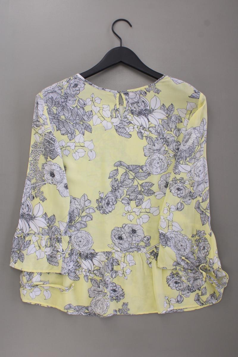 Talk About Classic Bluse Gr. 40 mit Blumenmuster 3/4 Ärmel gelb aus Viskose