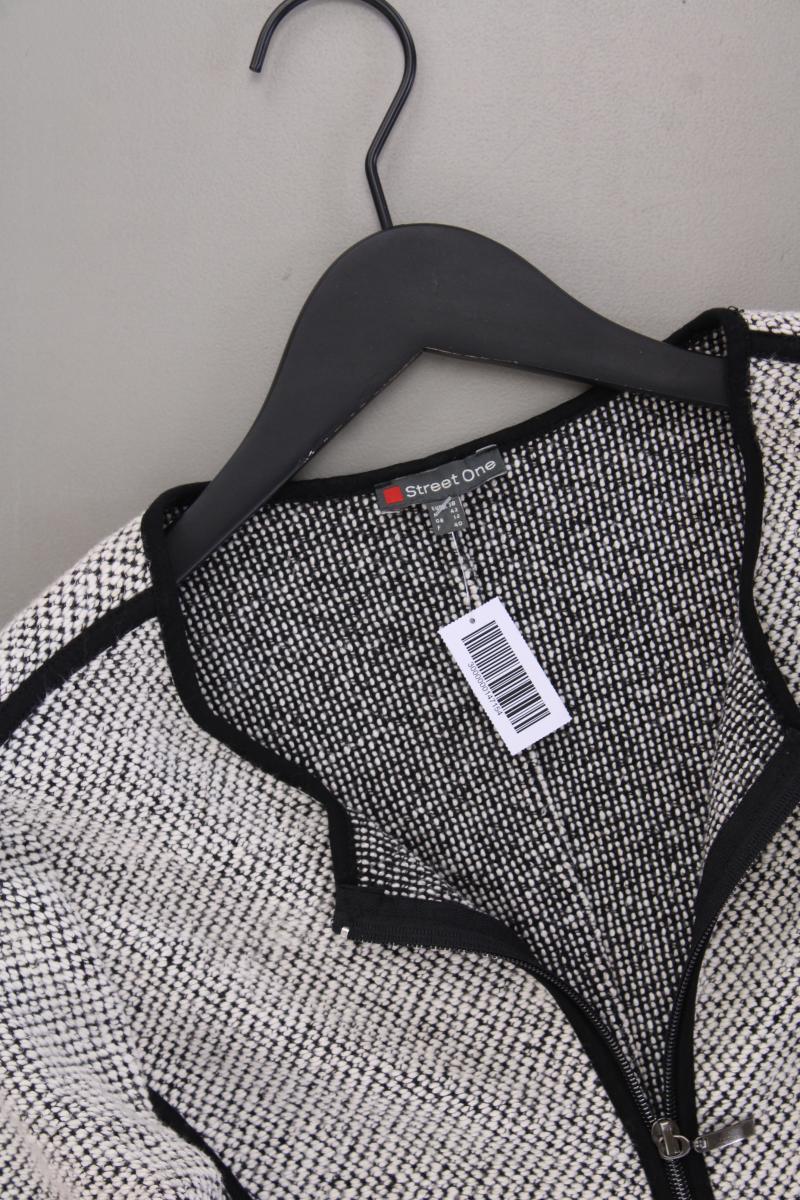 Street One Strickjacke Gr. 38 Langarm grau aus Baumwolle