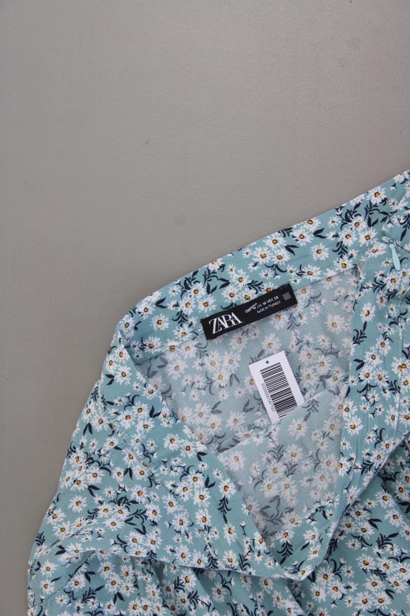 Zara Skort Gr. M mit Blumenmuster blau aus Viskose