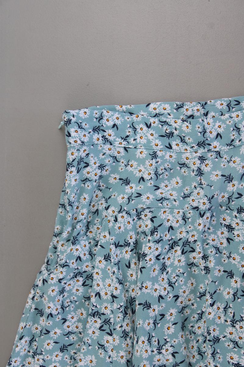 Zara Skort Gr. M mit Blumenmuster blau aus Viskose