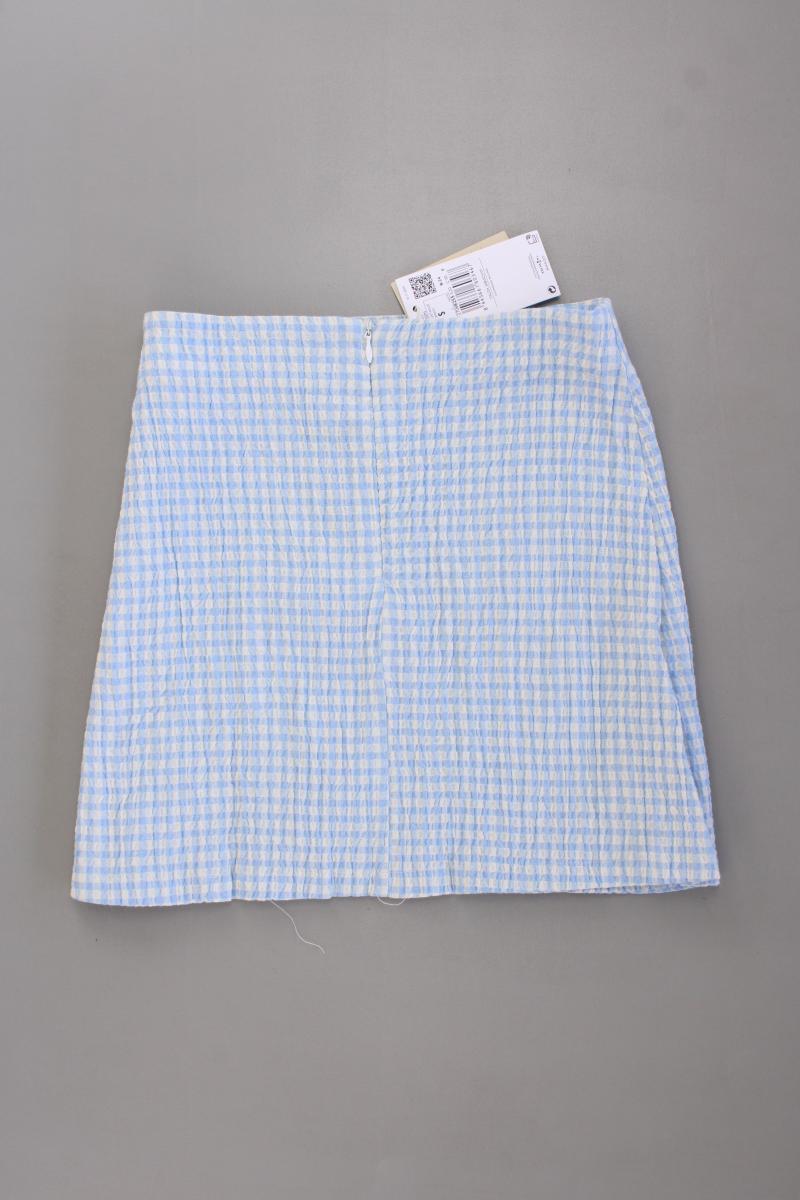 Mango Kurzer Rock Gr. S kariert neu mit Etikett blau aus Baumwolle