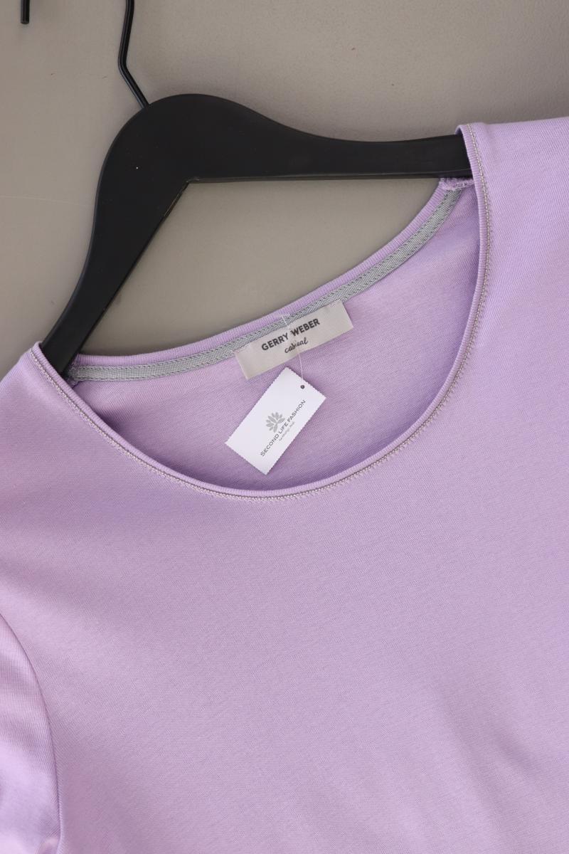 Gerry Weber T-Shirt Gr. 44 Kurzarm lila aus Baumwolle