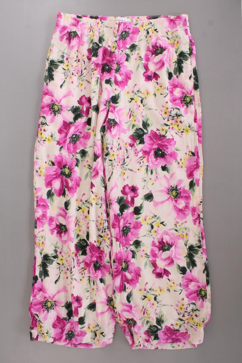 Abercrombie & Fitch Stoffhose Gr. L mit Blumenmuster neuwertig mehrfarbig