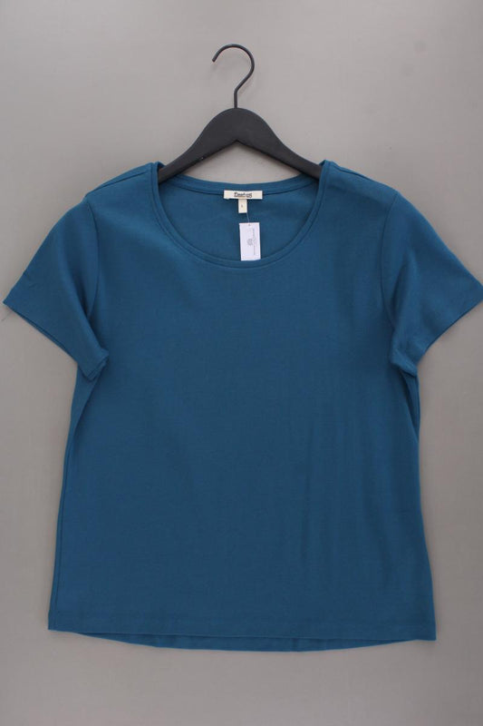 Deerberg T-Shirt Gr. L neuwertig Kurzarm blau aus Baumwolle