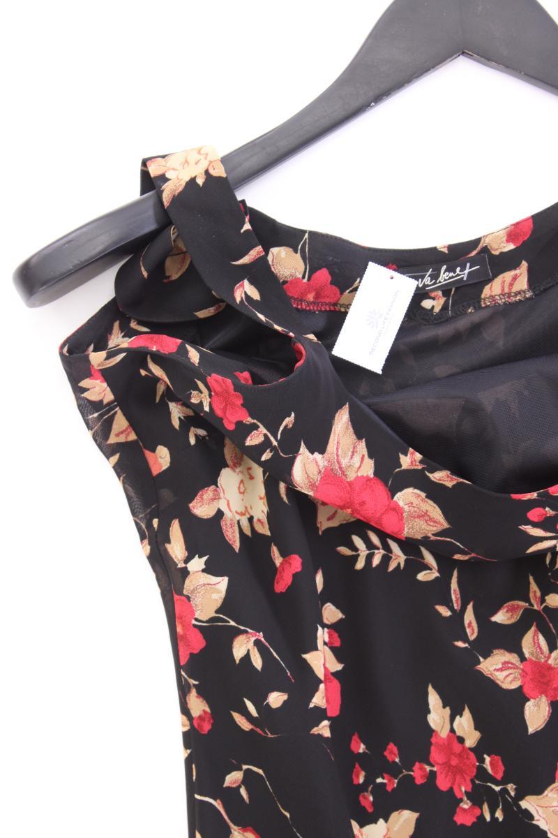 Va Bene Trägerkleid Gr. 40 mit Blumenmuster Vintage schwarz aus Viskose