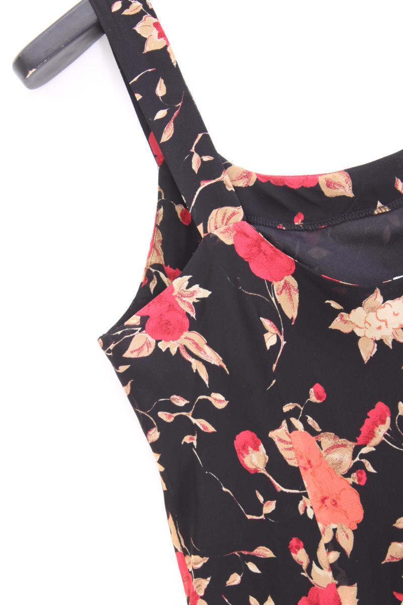 Va Bene Trägerkleid Gr. 40 mit Blumenmuster Vintage schwarz aus Viskose
