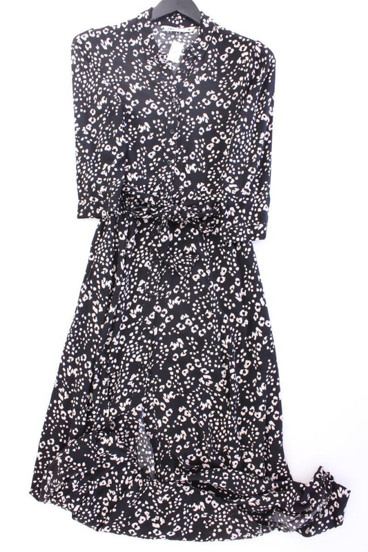 Zara Maxikleid Gr. XS 3/4 Ärmel schwarz aus Viskose