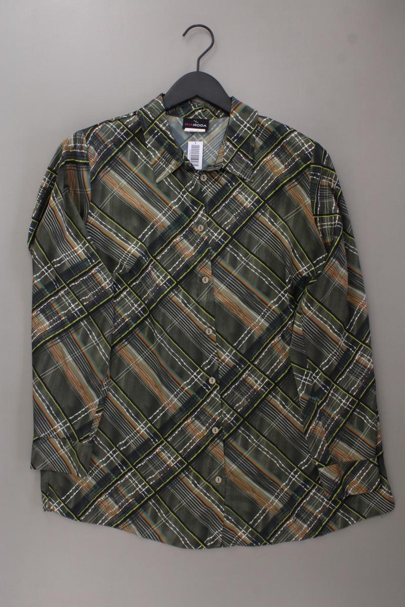 Mia Moda Bluse Gr. 44 Langarm olivgrün aus Polyester