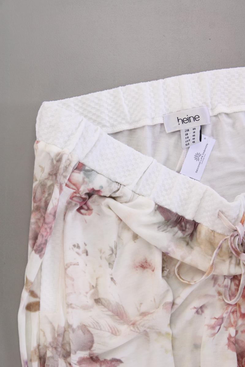 Heine Stoffhose Gr. 44 mit Blumenmuster neuwertig mehrfarbig