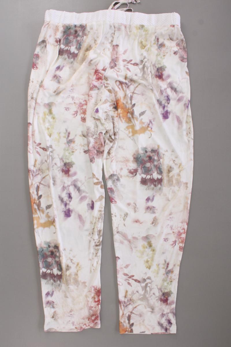 Heine Stoffhose Gr. 44 mit Blumenmuster neuwertig mehrfarbig
