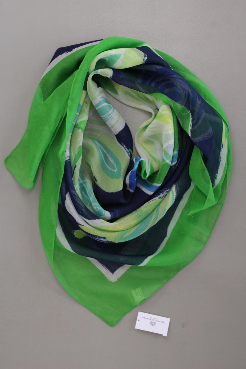 Tuch mit Blumenmuster grün aus Polyester