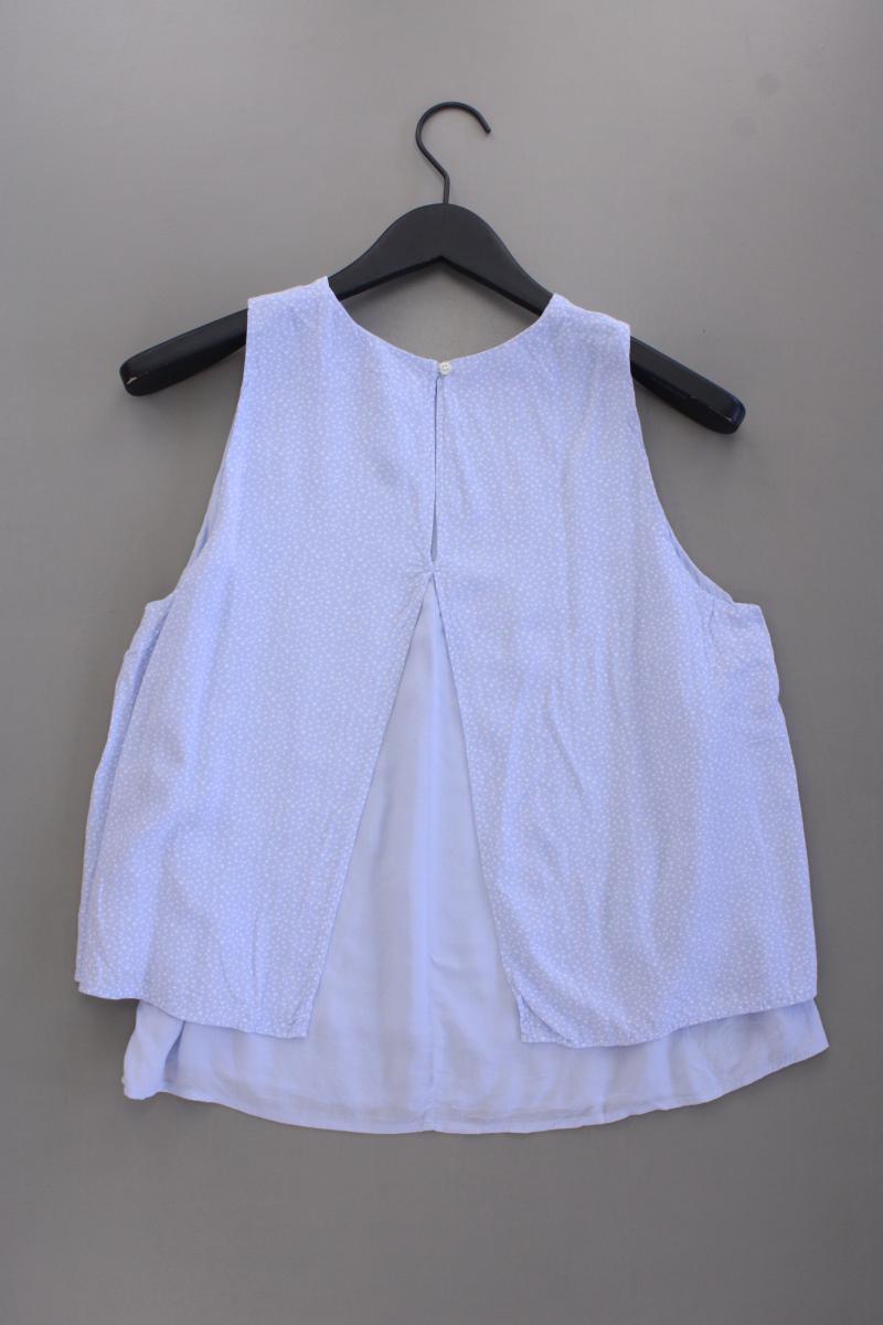 edc by Esprit Ärmellose Bluse Gr. L gepunktet blau