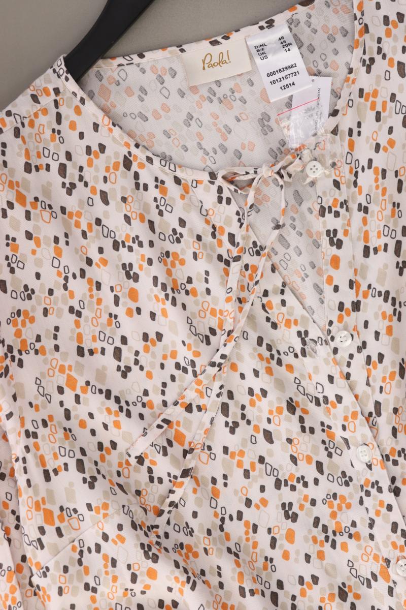 Paola Regular Bluse Gr. 46 3/4 Ärmel orange aus Viskose