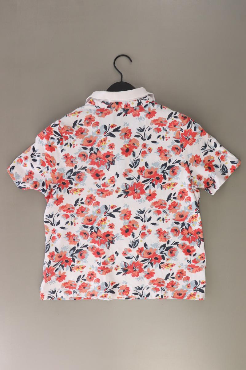 Walbusch Poloshirt Gr. 42 mit Blumenmuster Kurzarm mehrfarbig aus Baumwolle